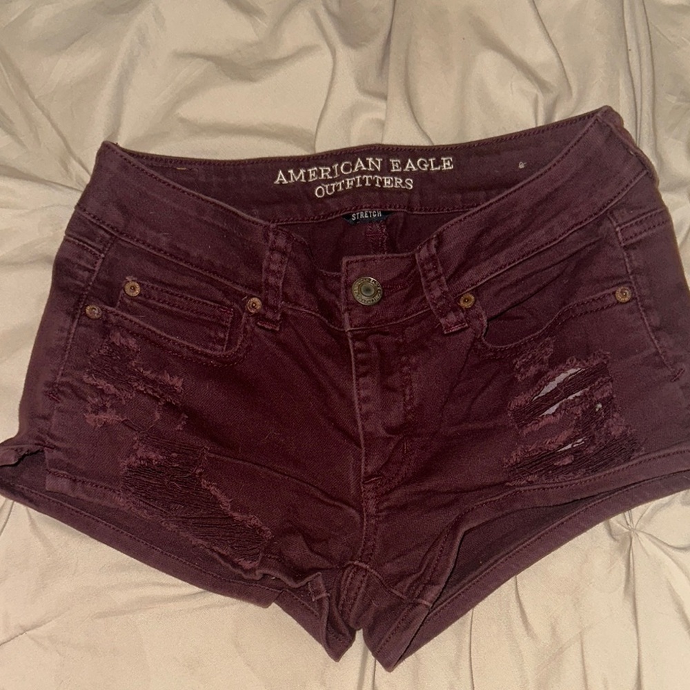 American Eagle Outfitters Women's Burgundy Shorts